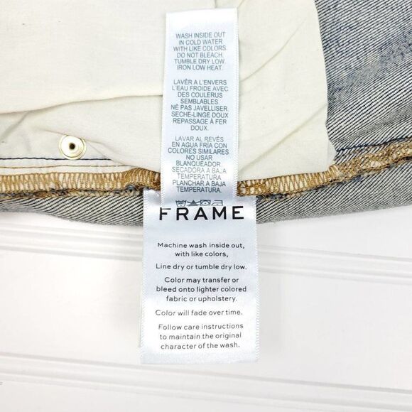 FRAME Size 25 Le Garcon Release Hem Crop Boyfriend Jeans - Picture 13 of 15